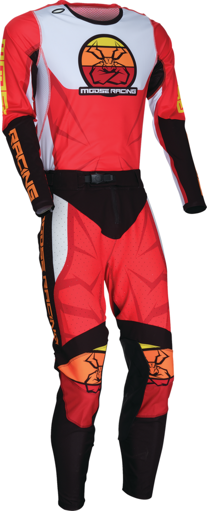 Moose Offroad Agroid Jersey 3XL - Red, Black & White with Breathable Mesh and Quick-Drying Fabric