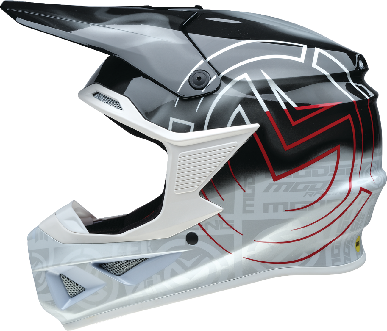 MOOSE OFFROAD F.I. 2.0 Helmet Deceit with MIPS® Technology - Small Black/White/Red