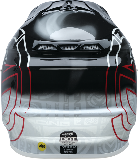 MOOSE OFFROAD F.I. 2.0 Helmet Deceit with MIPS® Technology - Small Black/White/Red