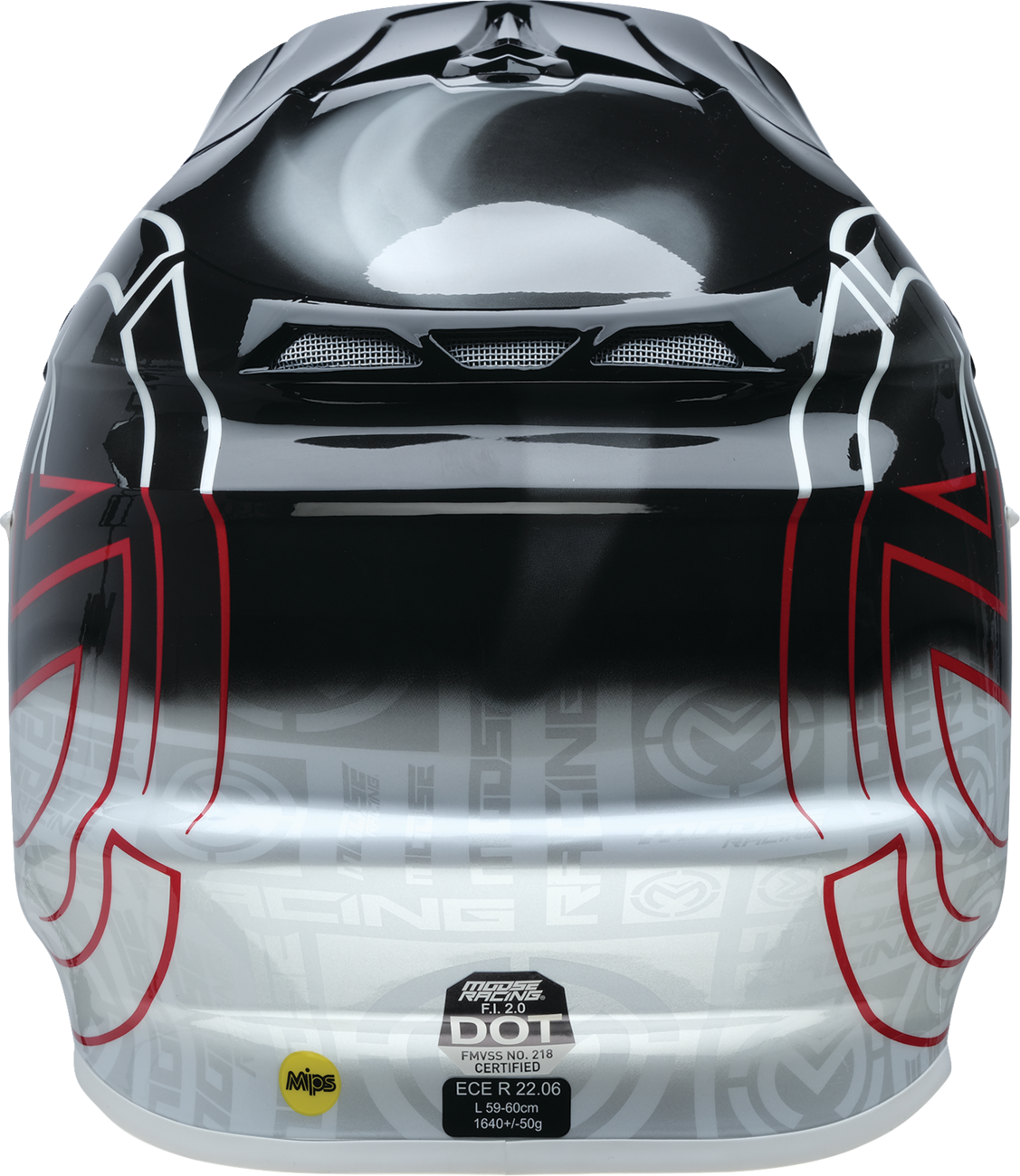 Moose Offroad F.I. 2.0 Helmet - Deceit MIPS® - Black/White/Red - Medium (Part No. 0110-7991)