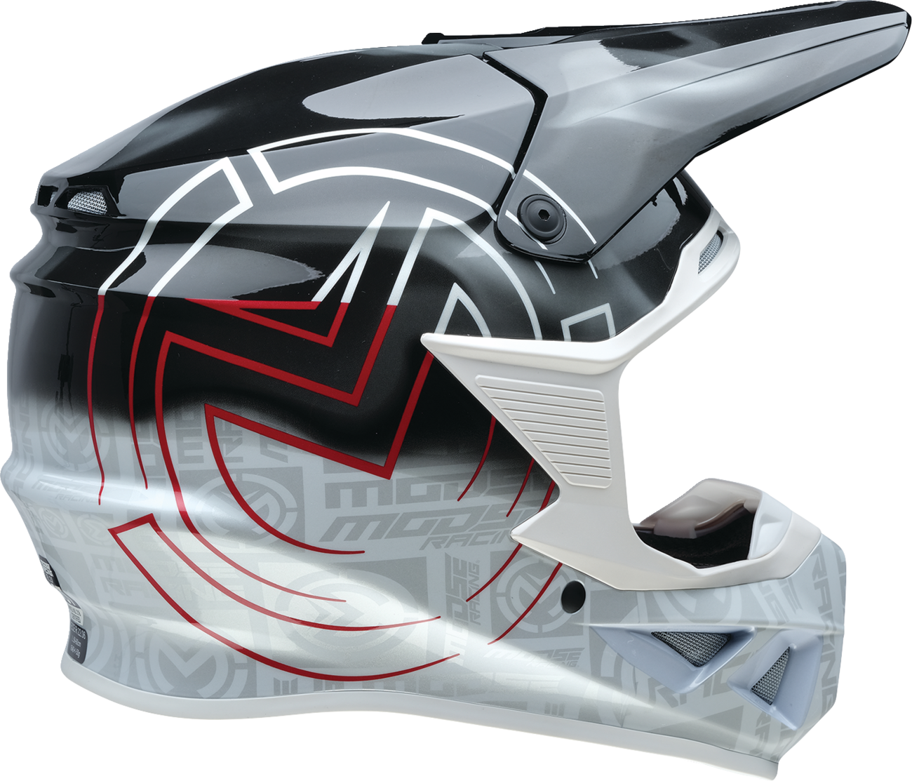 MOOSE OFFROAD F.I. 2.0 Helmet Deceit with MIPS® Technology - Small Black/White/Red