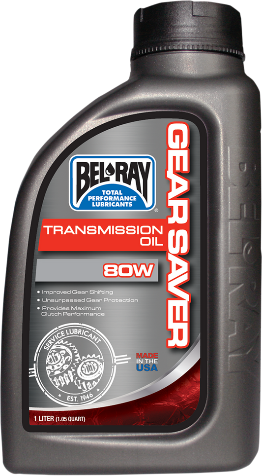 BEL-RAY Gear Saver Transmission Oil 80WT - 1L (Part #99250-B1LW)