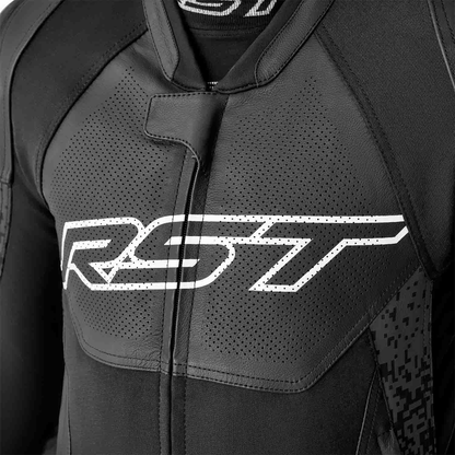 RST Supersport K D3O Leather Motorcycle Jacket - Black, Large