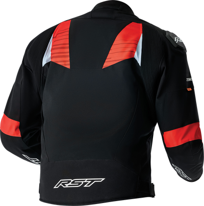 RST Tractech Evo D3o Textile Jacket with Red and Flo Red Accents - Large