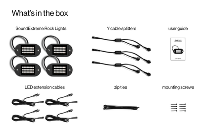 ECOXGEAR SEI-RCK4 X4 Rock Lights - 24 LED Rock Light System with Cables