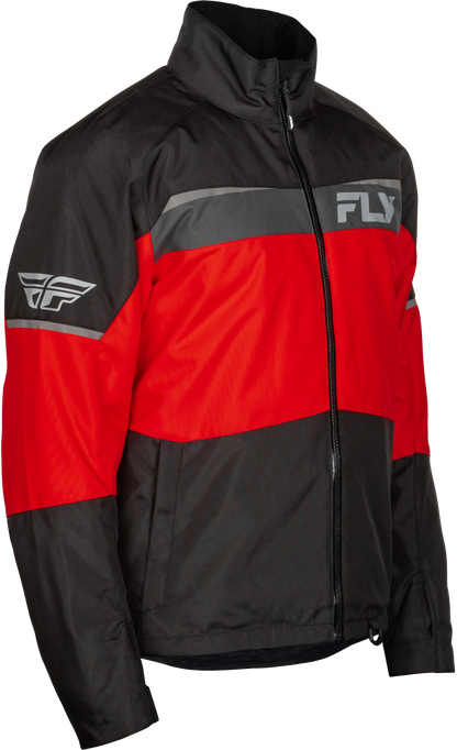 Fly Racing Aurora Jacket Red/Black 4X – Durable Weatherproof Motorcycle Outerwear