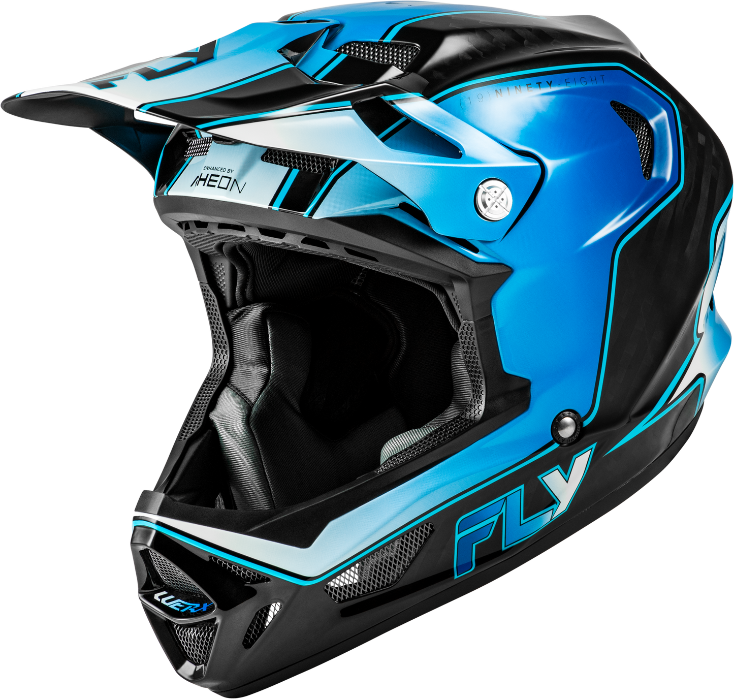 Fly Racing Werx R Flow Carbon Helmet Black Carbon/Blue/White Large