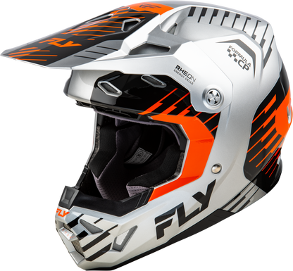 FLY RACING YOUTH FORMULA CP SLICE HELMET GREY/ORANGE/BLACK YL'YL
