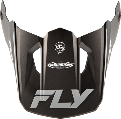 Fly Racing Kinetic Rally Helmet Visor Matte Grey/Black/White for XS/S Sizes