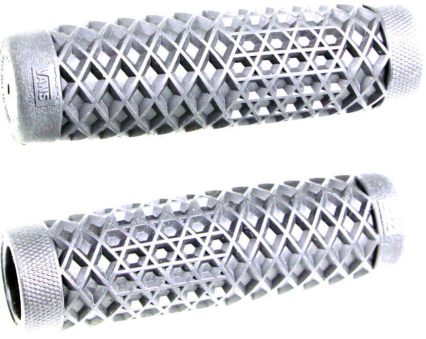 ODI Vans Cult V-Twin Grips White 1-inch - Classic Waffle Pattern for Motorcycle Control