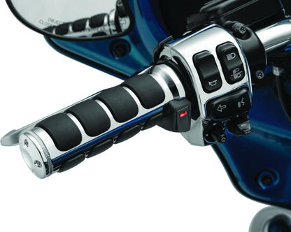 Kuryakyn Heated ISO Grips Throttle-By-Wire Chrome – Keep Your Hands Warm with Adjustable Heating Levels