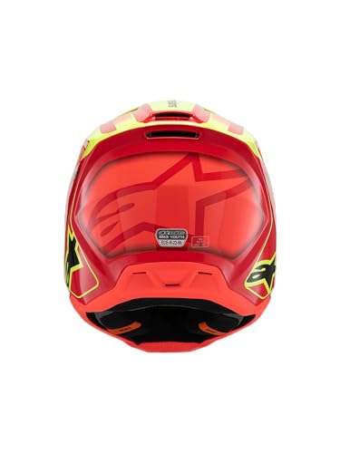 Alpinestars S-M3 Youth Moto Helmet (Red/Yellow Fluo/Black Glossy, Youth Medium)