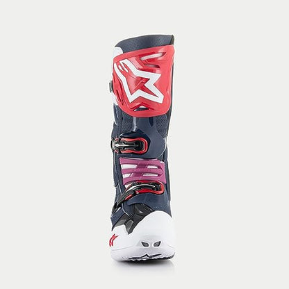 Alpinestars 2010520-7062-14: Tech 10 Supervented Boots Night Nvy/Wht/Rainbow Sz 14