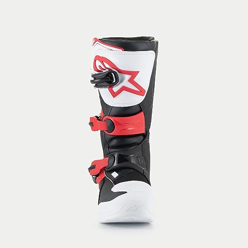 Alpinestars Tech 3S Youth MX Boots (White/Black/Bright Red, 8)