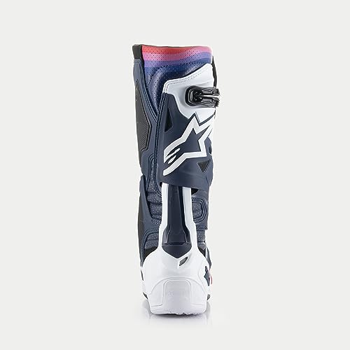 Alpinestars 2010520-7062-14: Tech 10 Supervented Boots Night Nvy/Wht/Rainbow Sz 14