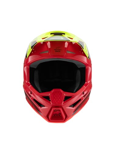 Alpinestars S-M3 Youth Moto Helmet (Red/Yellow Fluo/Black Glossy, Youth Medium)