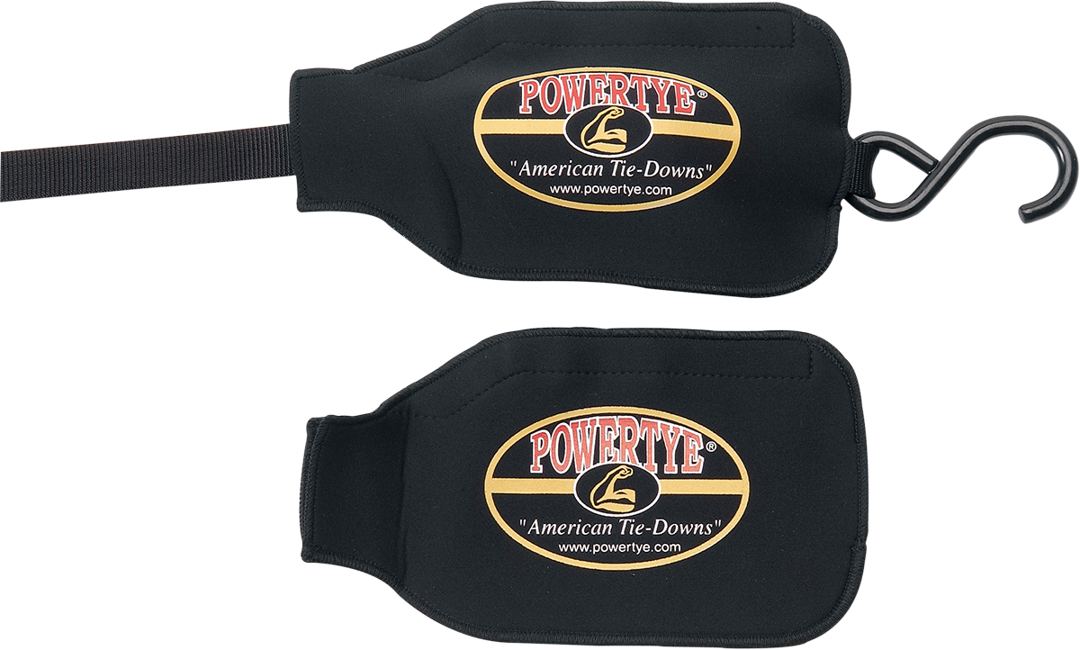 POWERTYE MFG. Ratchet Tie-Down Cover 46002 – Protects Paint and Chrome, Fits 1-2 Inch Straps