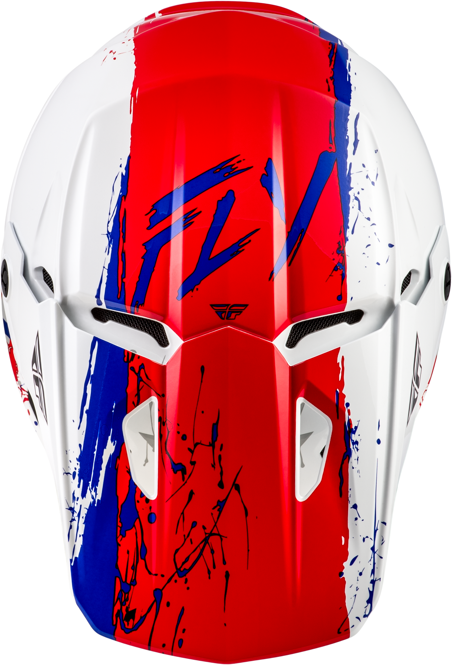 FLY Racing Youth Kinetic Drip Helmet Red/White/Blue YL - Lightweight Off-Road Motorcycle Helmet with Advanced Ventilation and Safety Features