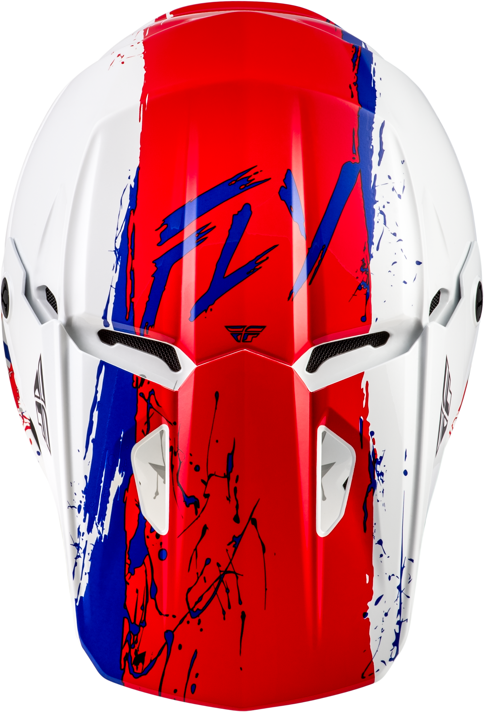FLY Racing Youth Kinetic Drip Helmet Red/White/Blue YL - Lightweight Off-Road Motorcycle Helmet with Advanced Ventilation and Safety Features