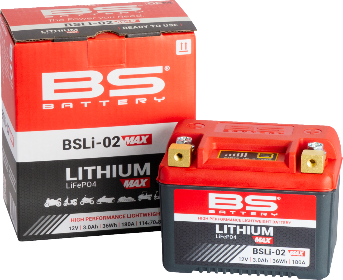 BS BATTERY Lithium Battery BSLi-02 Max 360115 for Reliable Power and Long Cycle Life