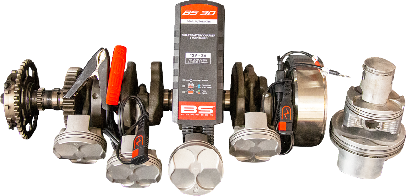 BS Battery BS 30 Battery Charger and Maintainer - 12V, 3A for Lead Acid and Lithium Batteries