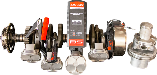 BS Battery BS 30 Battery Charger and Maintainer - 12V, 3A for Lead Acid and Lithium Batteries