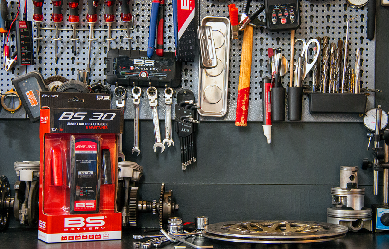 BS Battery BS 30 Battery Charger and Maintainer - 12V, 3A for Lead Acid and Lithium Batteries
