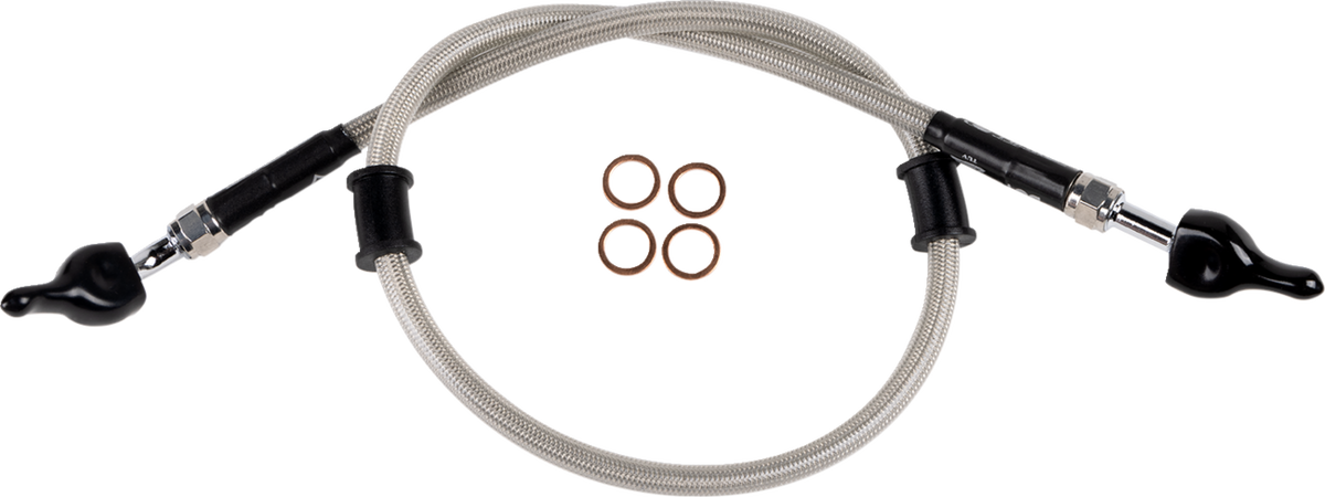 Moose Offroad Stainless Steel Brake Line H01-1-025/P for Enhanced Performance and Durability