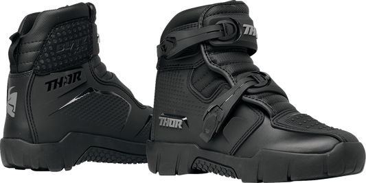 THOR Blitz XRS Boots Black/Gray US 10 - Durable Motorcycle Footwear with Steel Shank and Enhanced Comfort