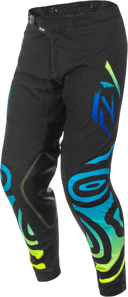 Fly Racing Evolution DST Zen Pants Black/Blue/Hi Vis Size 34