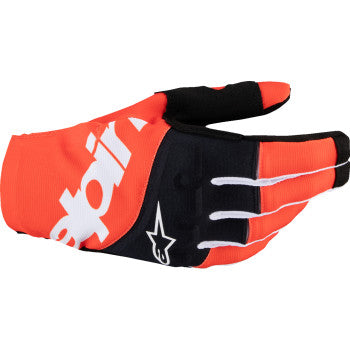 Alpinestars Techstar MX Gloves - Black/Hot Orange - Small
