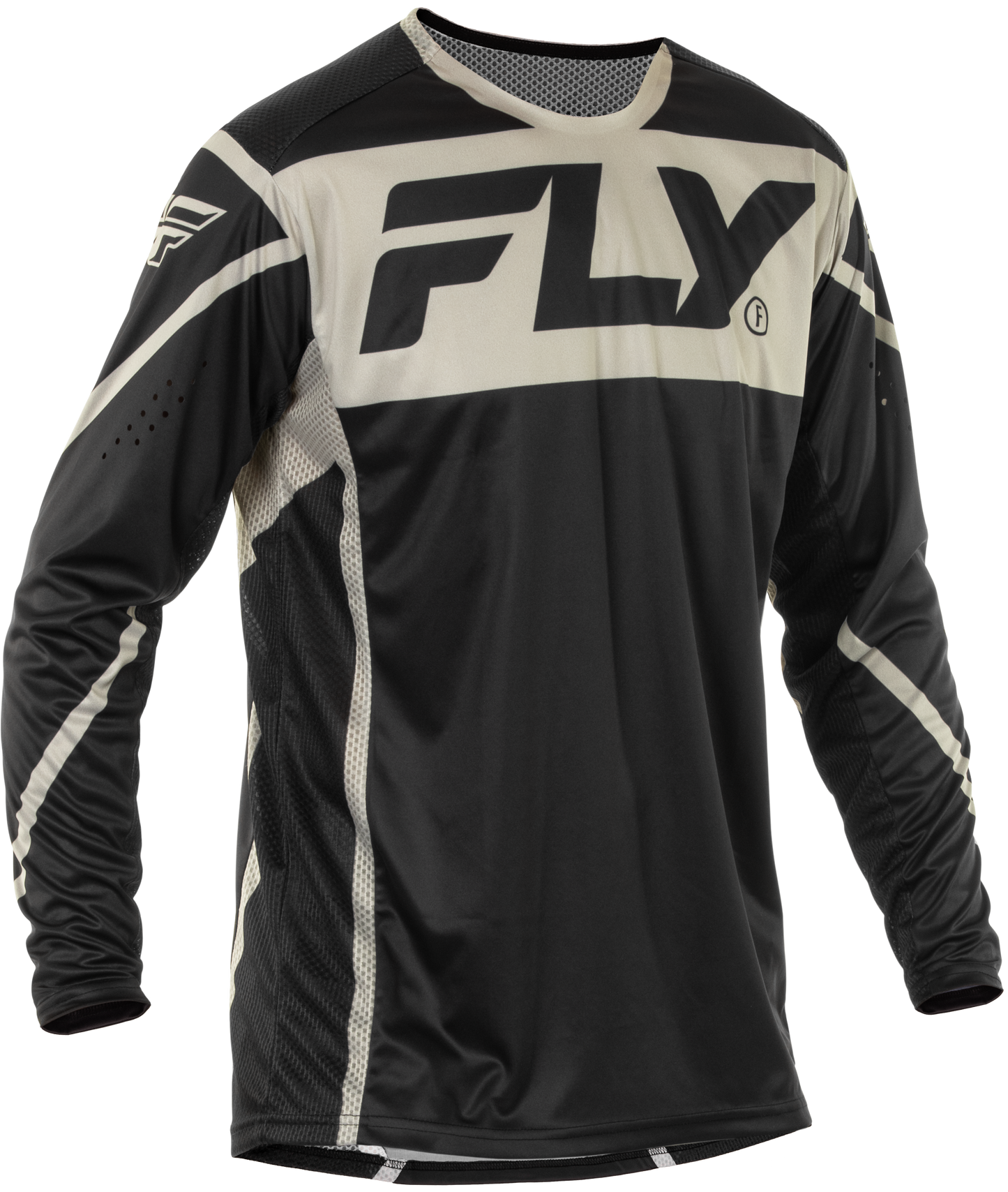 Fly Racing Lite Jersey Black/Grey Large - Lightweight Performance Motorcycle Jersey