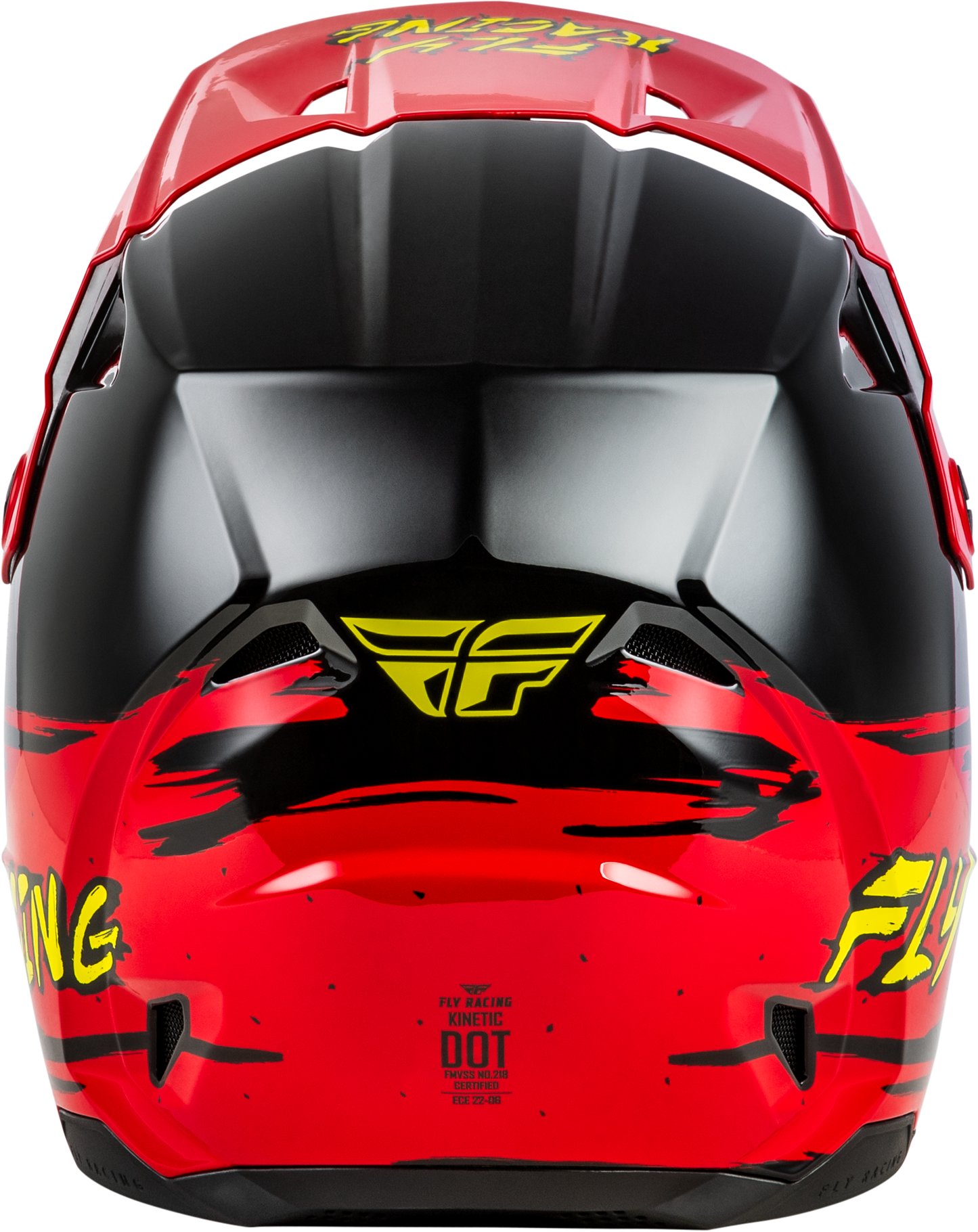FLY RACING YOUTH KINETIC SURGE HELMET BLACK/RED/YELLOW YM'YM