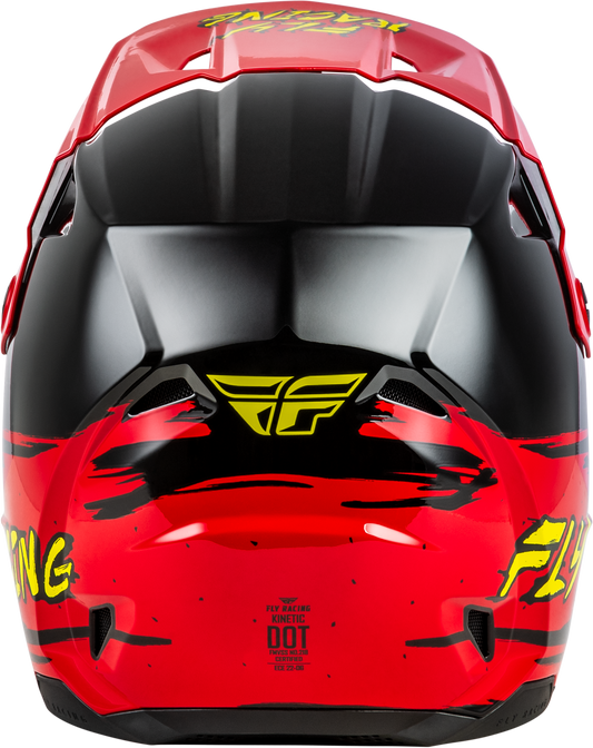 FLY RACING YOUTH KINETIC SURGE HELMET BLACK/RED/YELLOW YM'YM