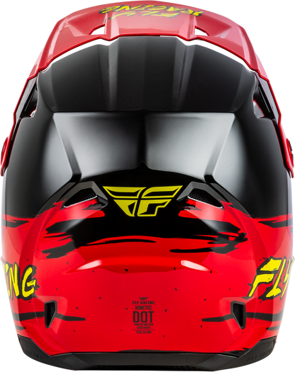 FLY RACING YOUTH KINETIC SURGE HELMET BLACK/RED/YELLOW YS'YS