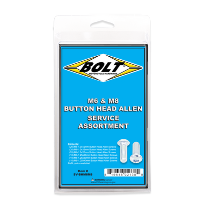 BOLT SV-BHM6M8 Button Head Allen Bolt Assortment - 90 Piece Kit