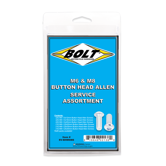 BOLT SV-BHM6M8 Button Head Allen Bolt Assortment - 90 Piece Kit