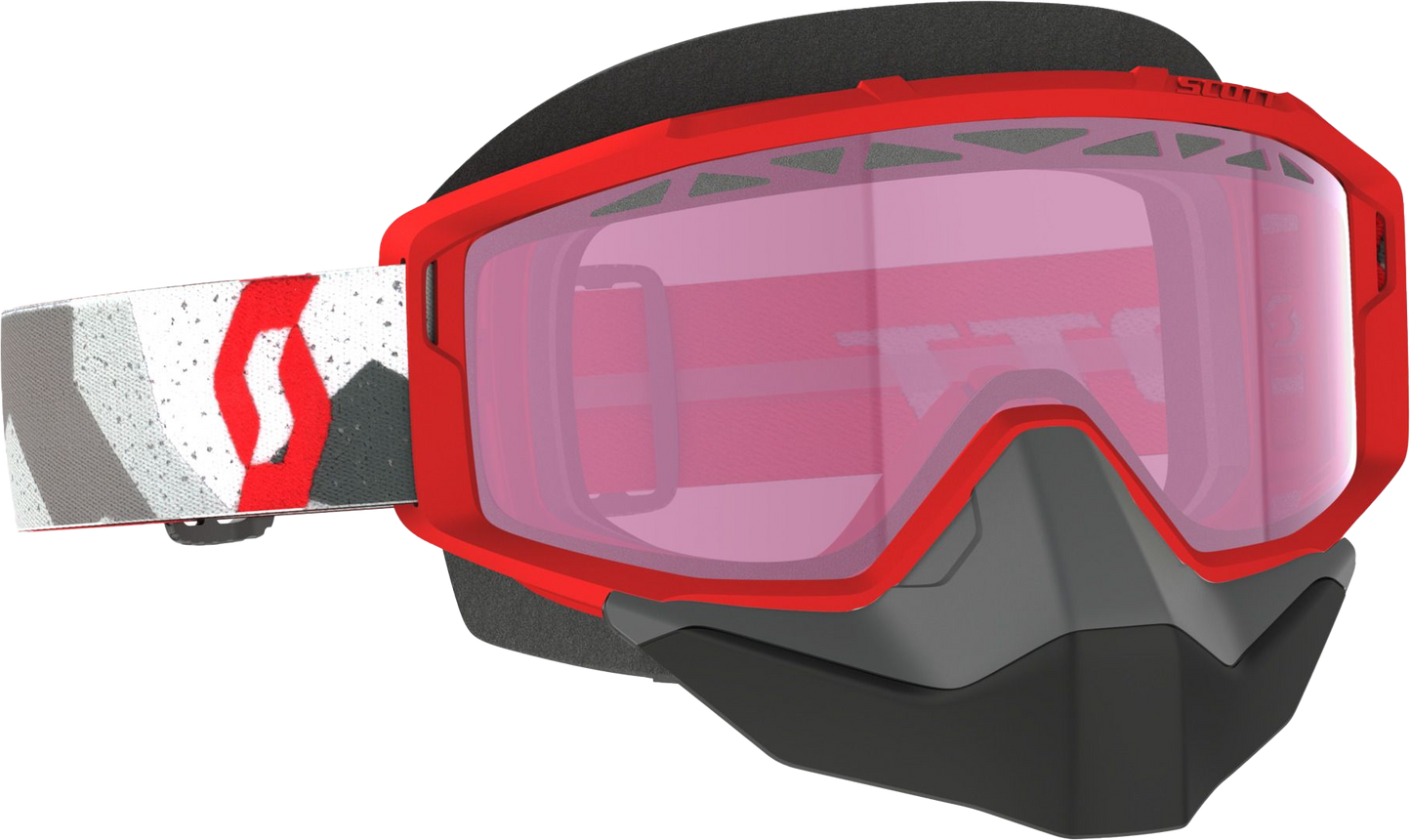 SCOTT Primal Snow Cross Goggle Camo White with Red Rose Tint - Model 278606-7434134