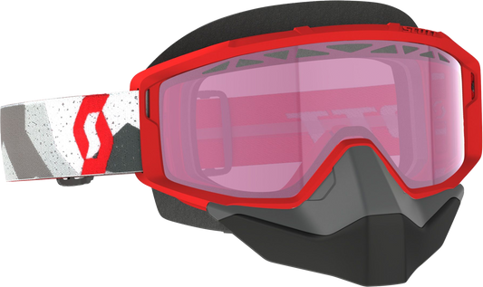 SCOTT Primal Snow Cross Goggle Camo White with Red Rose Tint - Model 278606-7434134