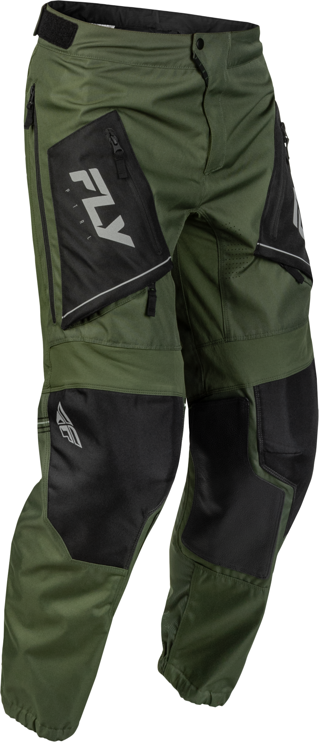 Fly Racing Patrol Pants Forest Green/Black Size 30 - Durable Multi-Panel Construction with Ventilated Comfort Mesh Liner