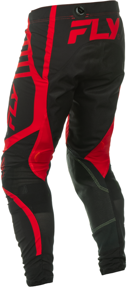 Fly Racing Lite Pants Black/Red Size 30 – Lightweight Motorcycle Riding Pants with Kevlar Heat Shields and Boa Fit System