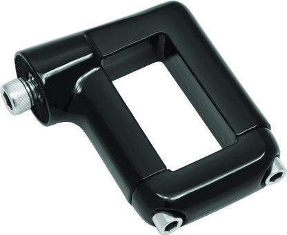 Kuryakyn Side Mount License Plate Clamp for Harley Dyna Models - Black (Part #kur3118)