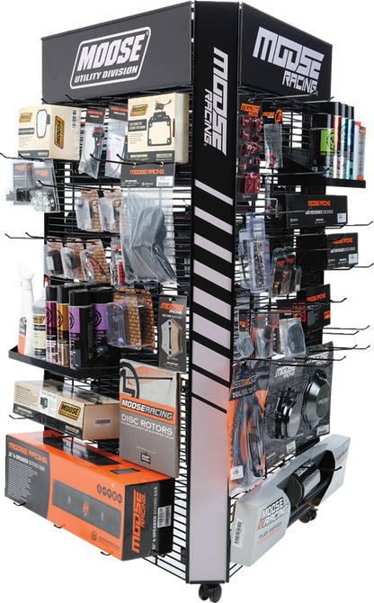 MOOSE OFFROAD Hardparts Display with 60 Hooks and 3 Shelves - Part Number 9903-0727
