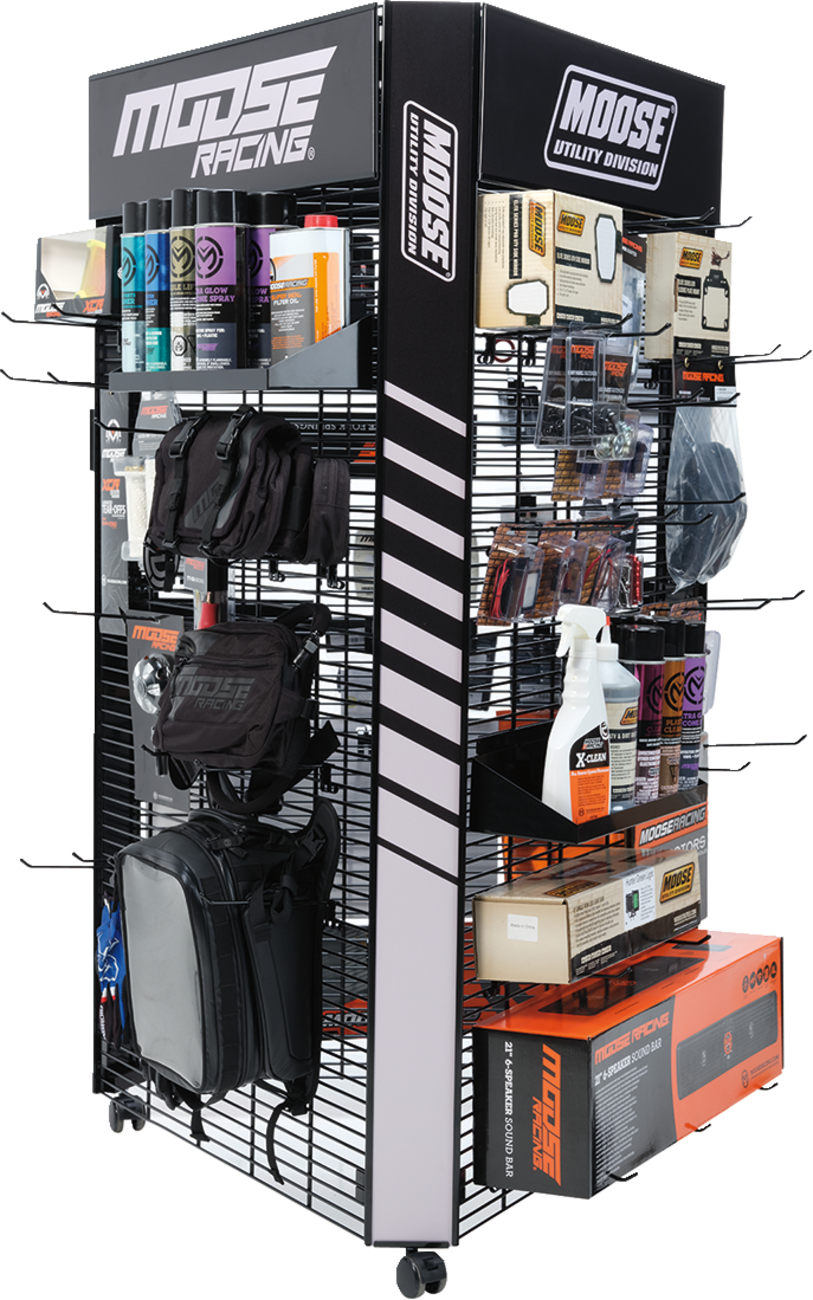 MOOSE OFFROAD Hardparts Display with 60 Hooks and 3 Shelves - Part Number 9903-0727