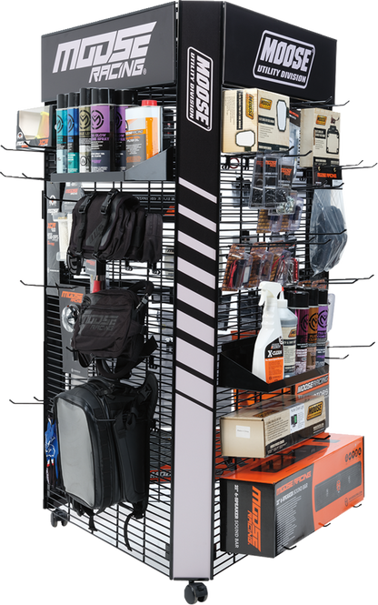 MOOSE OFFROAD Hardparts Display with 60 Hooks and 3 Shelves - Part Number 9903-0727