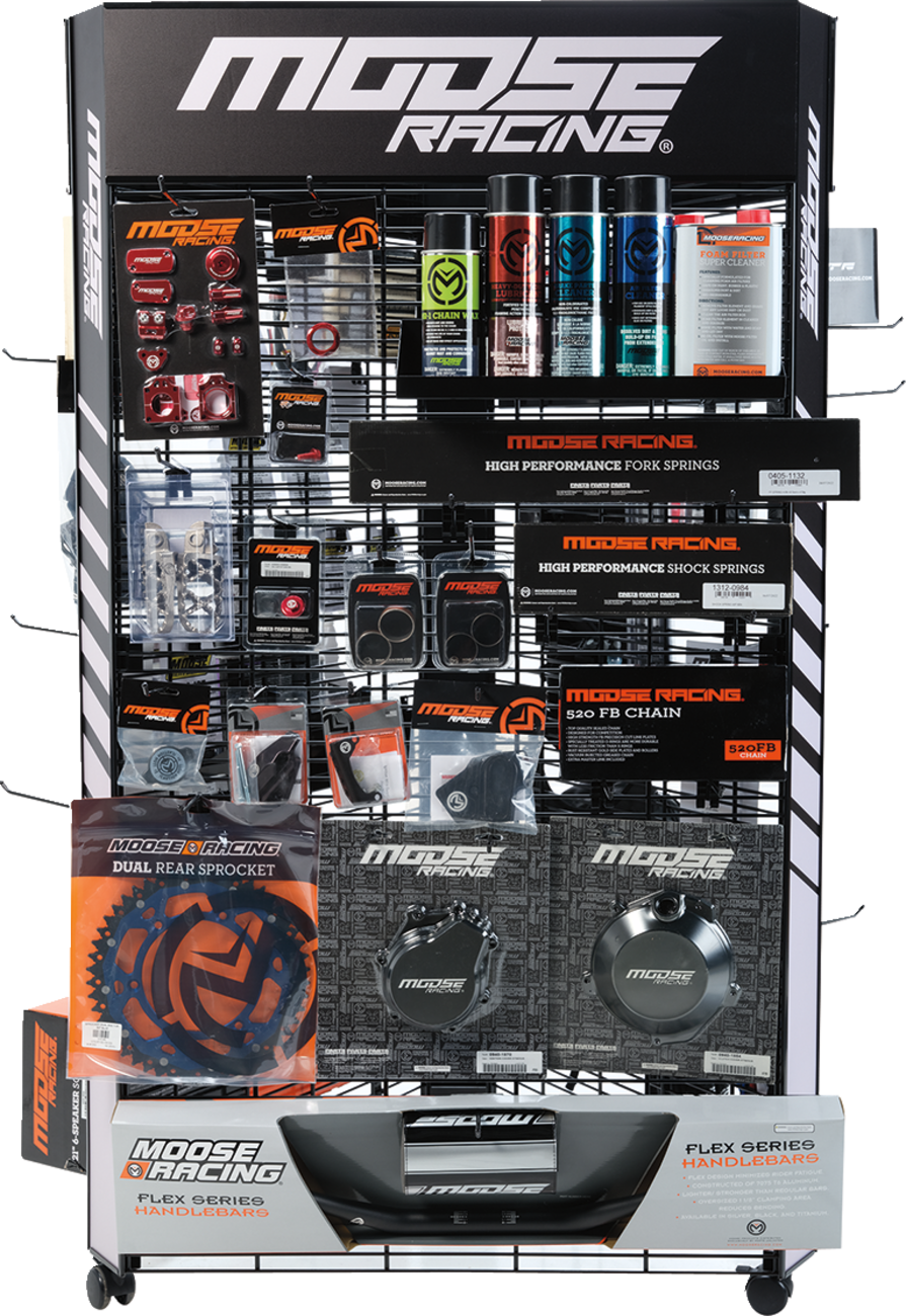MOOSE OFFROAD Hardparts Display with 60 Hooks and 3 Shelves - Part Number 9903-0727