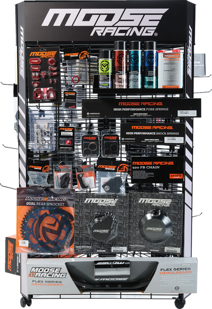 MOOSE OFFROAD Hardparts Display with 60 Hooks and 3 Shelves - Part Number 9903-0727