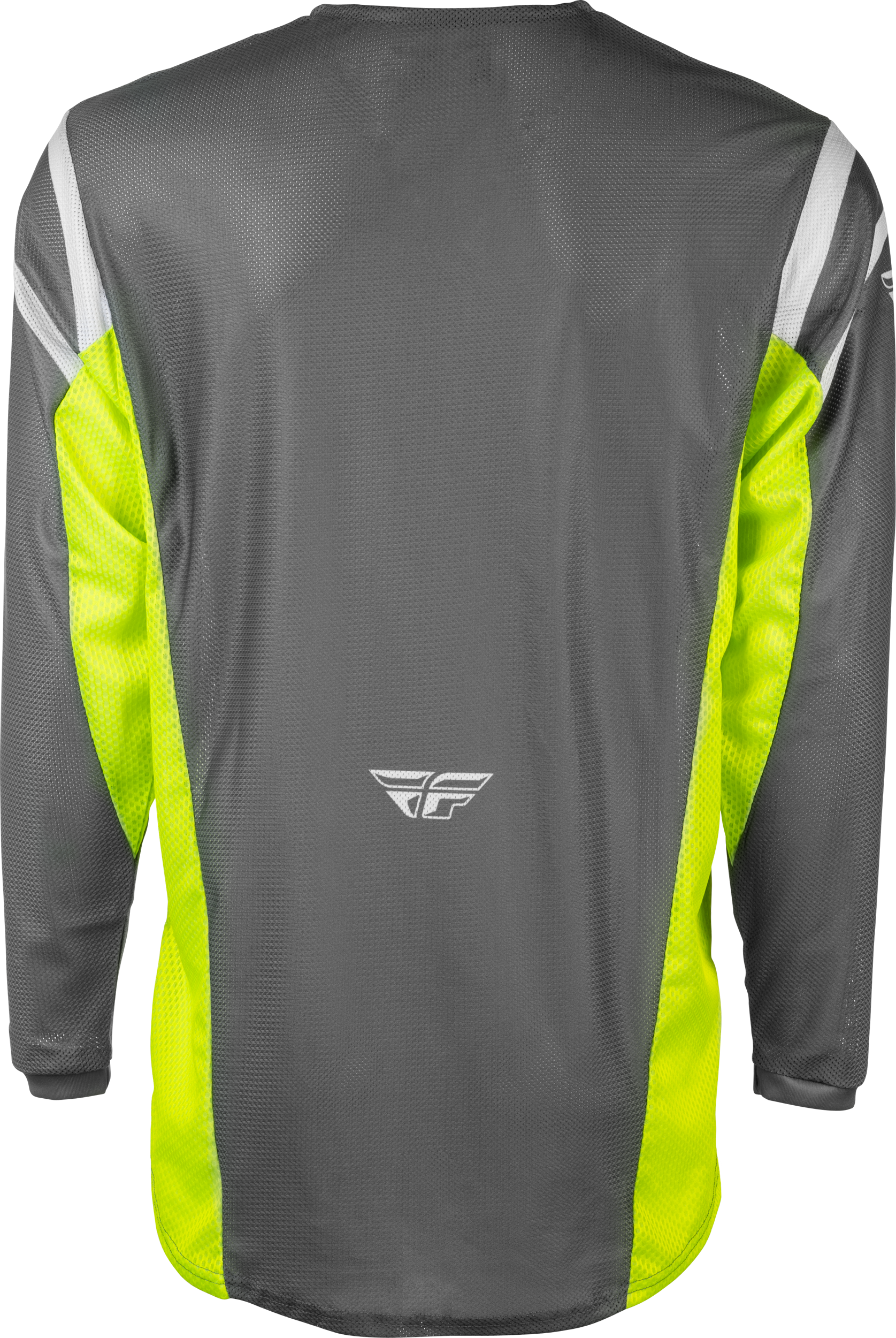 Fly Racing Kinetic Mesh Center Jersey Grey/White/Hi Vis Large