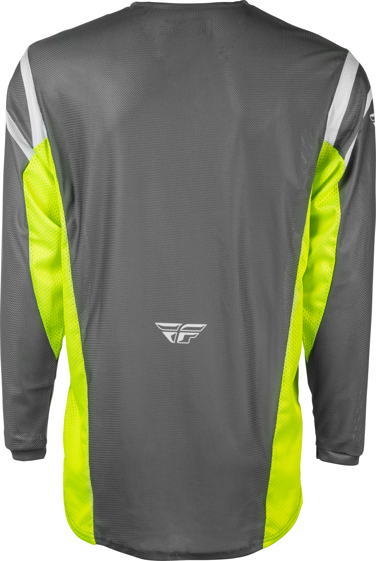 Fly Racing Kinetic Mesh Center Jersey Grey/White/Hi Vis Medium