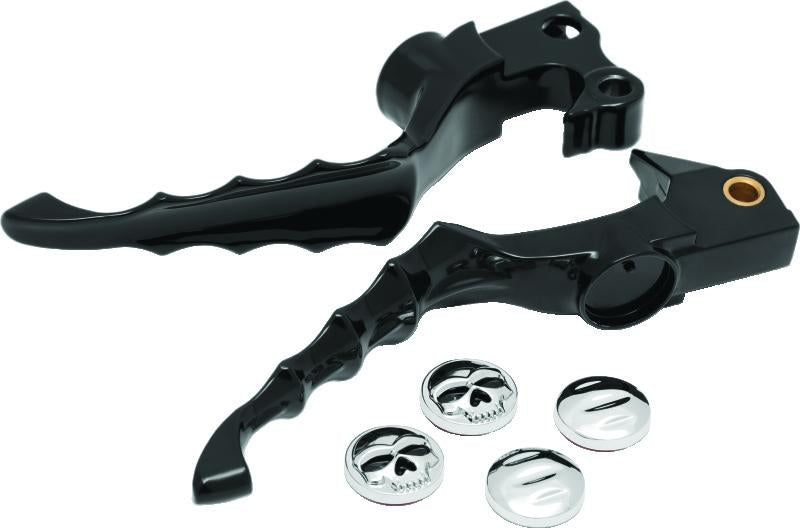 Kuryakyn Zombie Levers for Harley-Davidson XL Models - Gloss Black, Part Number kur1092